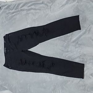 Kendall + Kylie " The Ultra Babe" Black Distressed Skinny Jeans 27